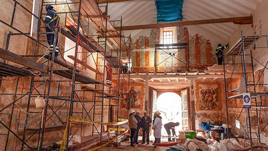 Continúa trabajo de recuperación del Templo Santiago Apóstol de Kuñotambo