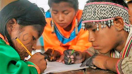 Cusco: escolares de comunidades nativas se suman con entusiasmo a 